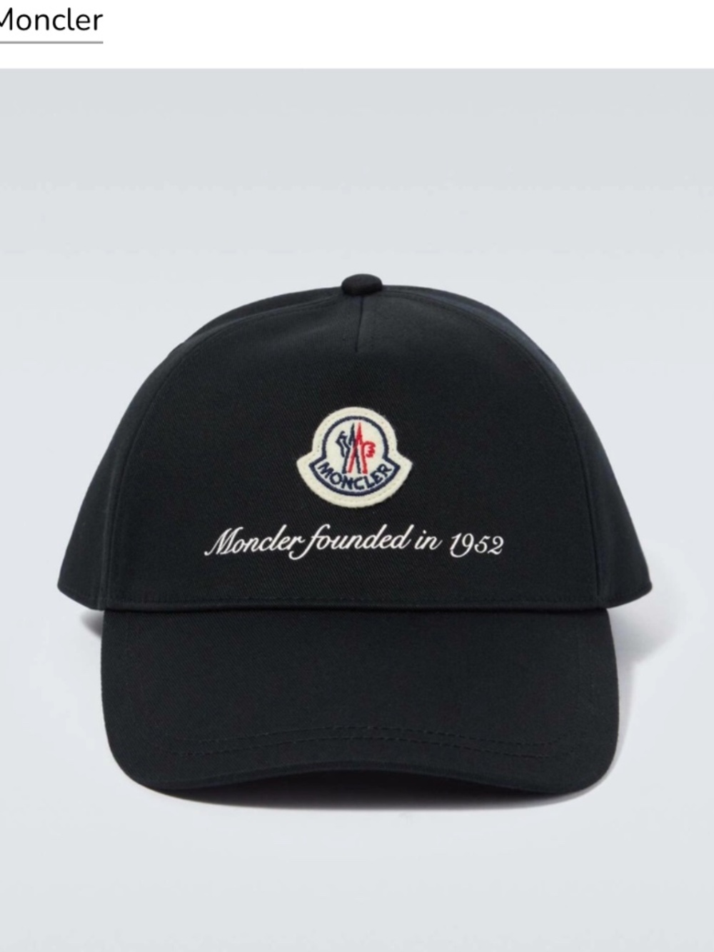 Moncler baseball cap